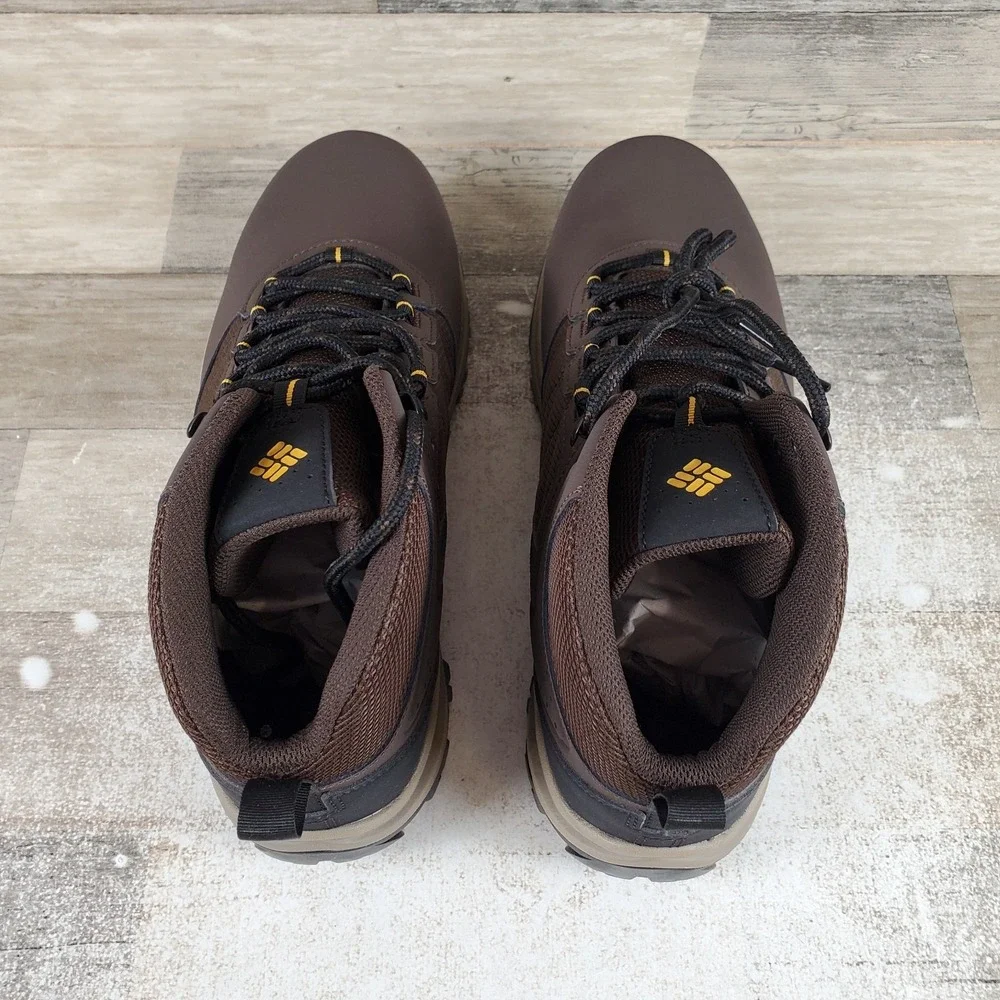 Columbia Transverse Mens Hiking Shoes Sz 11 W Cordovan Leather & Mesh Waterproof